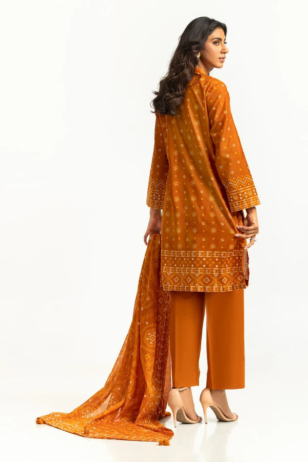 3PC Lawn Printed Suit IUSTKSD
