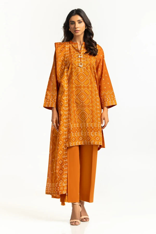 3PC Lawn Printed Suit IUSTKSD