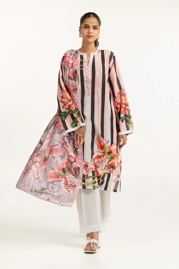 3PC Lawn Printed Suit IUSTKSD