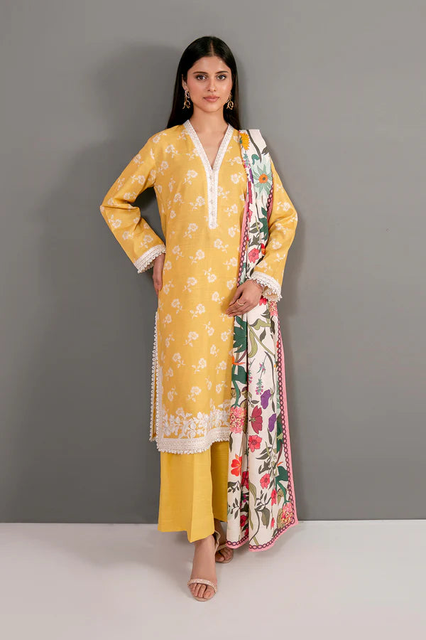 Embroidered - 3 Pc Khaddar Suit