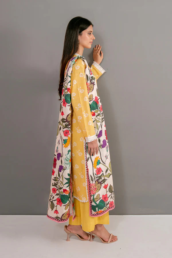 Embroidered - 3 Pc Khaddar Suit