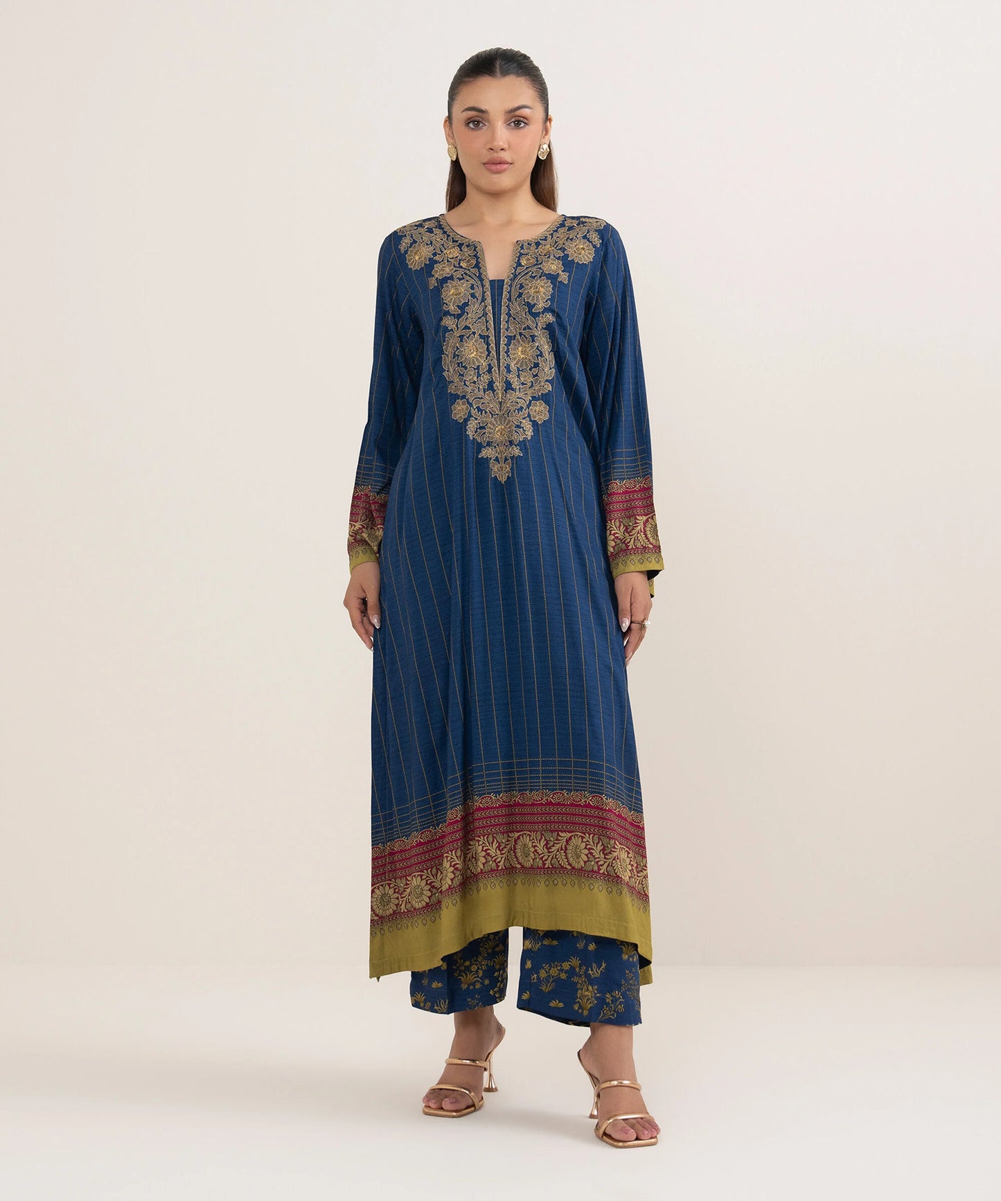 Embroidered Arabic Lawn Shirt