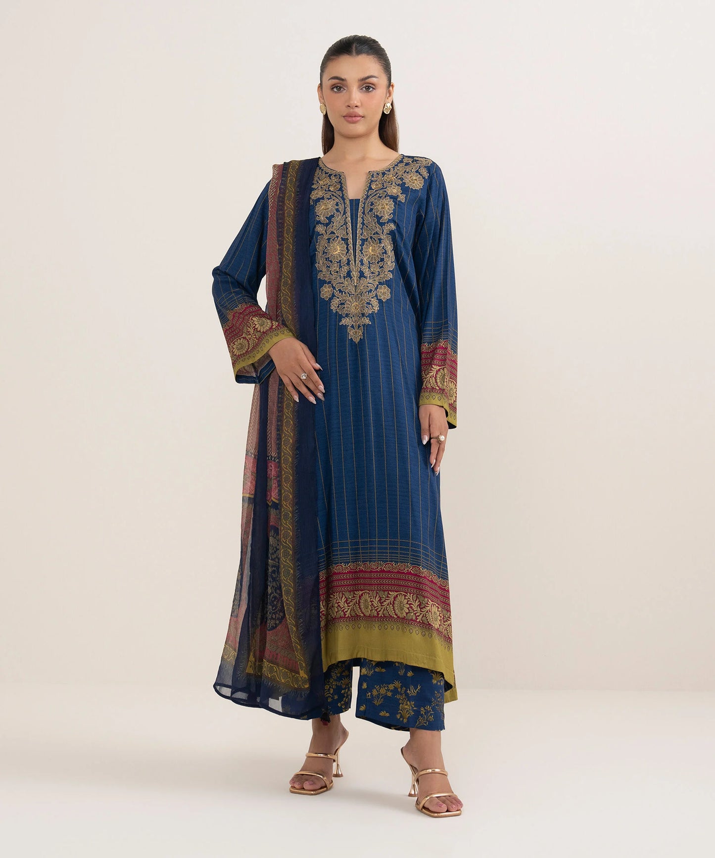 Embroidered Arabic Lawn Shirt