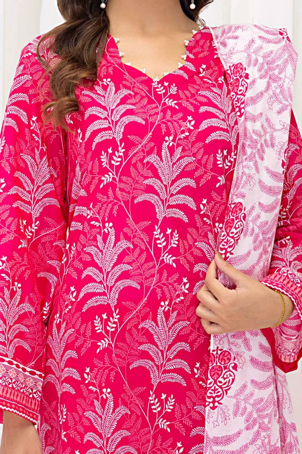 3 Piece Unstitched Printed Lawn Suit CLP-