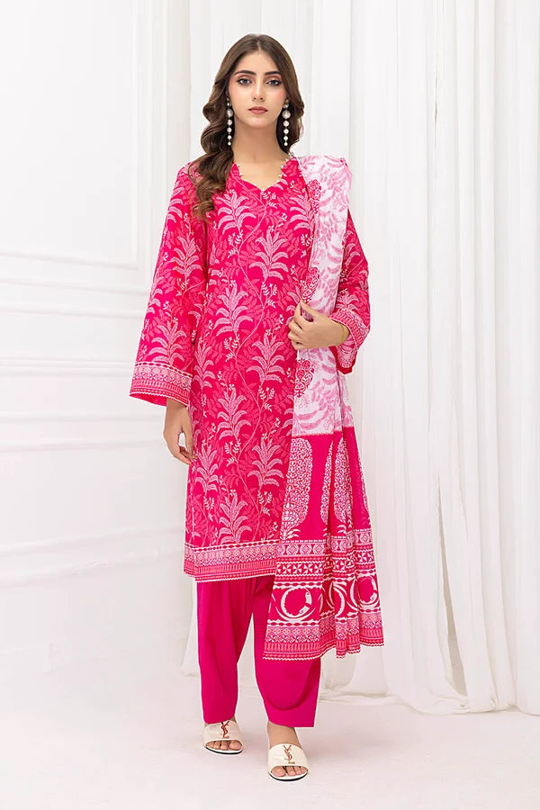 3 Piece Unstitched Printed Lawn Suit CLP-