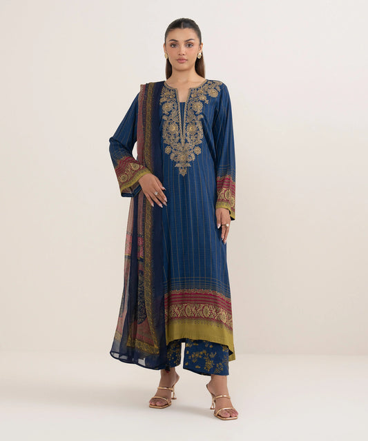 Embroidered Arabic Lawn Shirt
